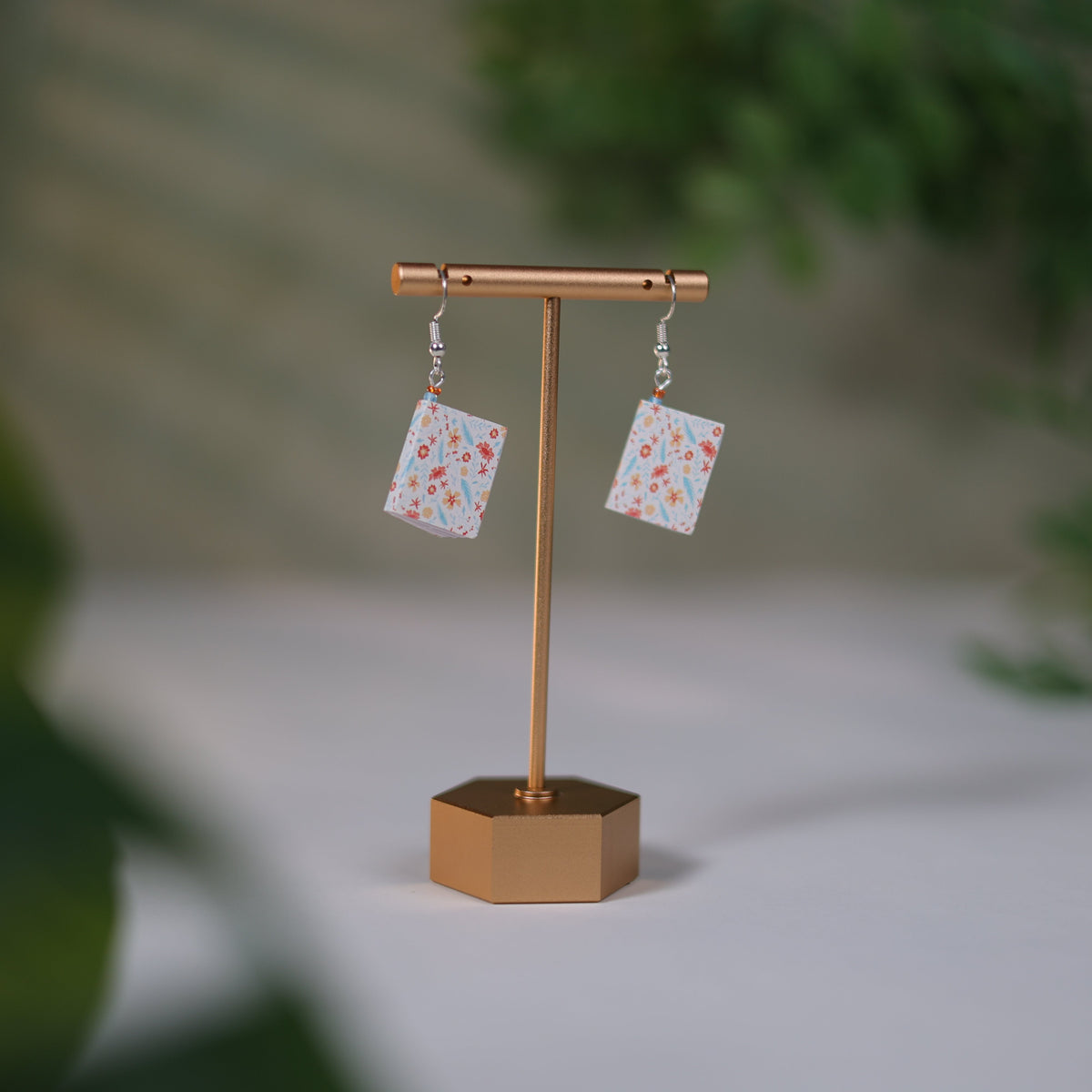 Miniature Book Dangle Earrings