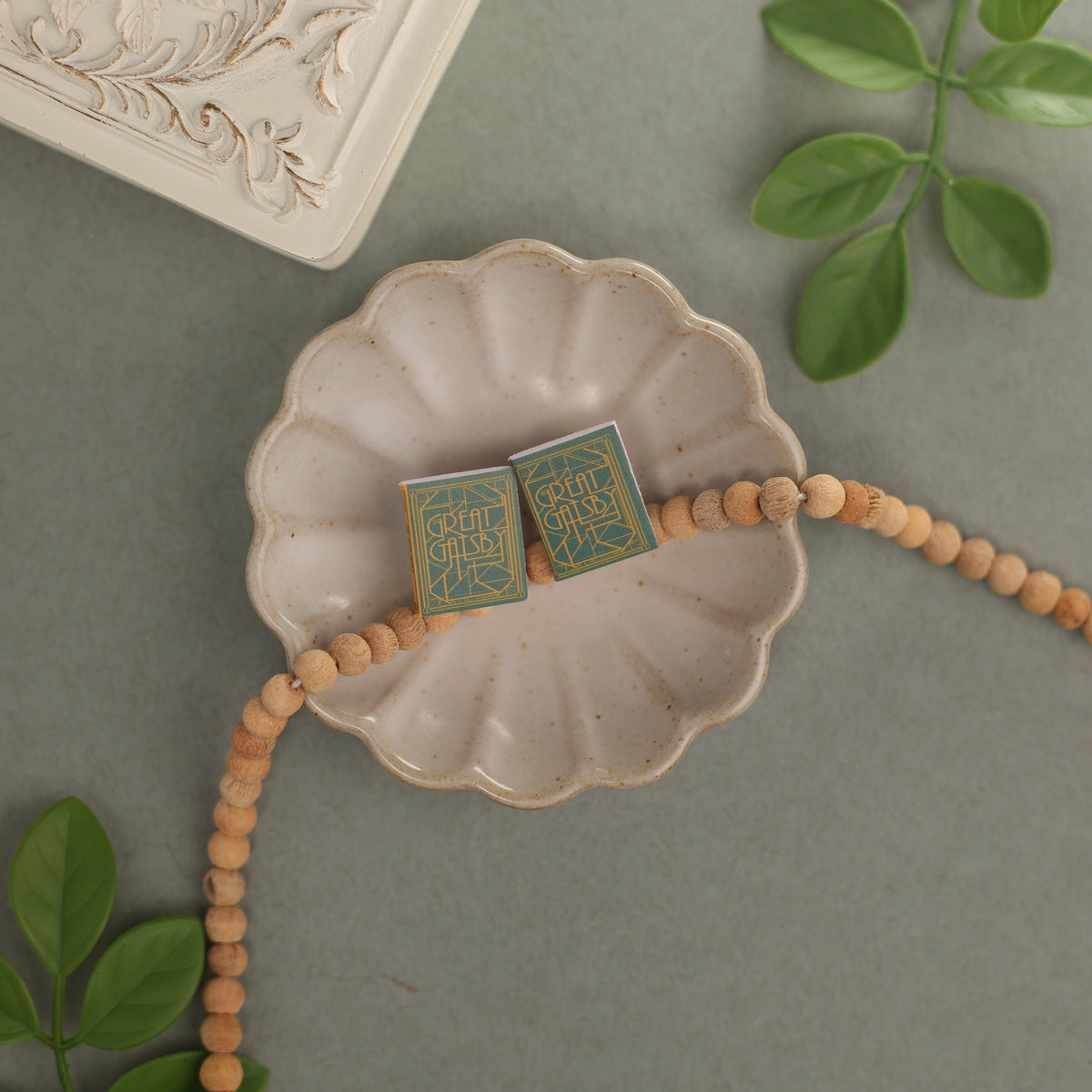 Miniature Book Stud Earrings