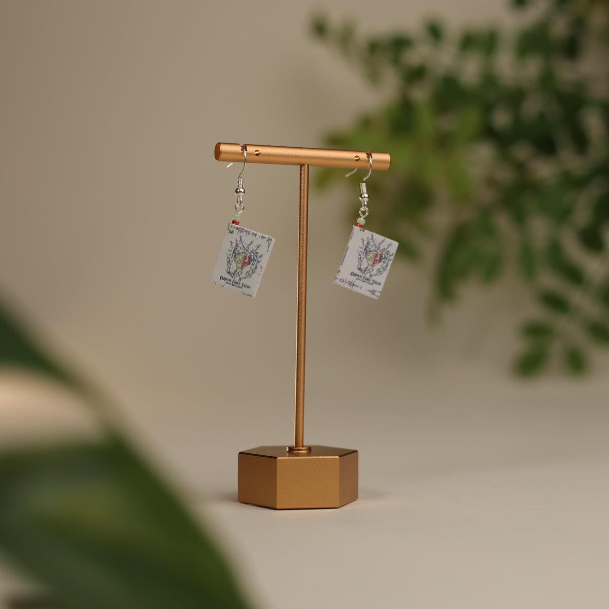Titled Dangle Earrings - Brothers Grim - Grim’s Fairy Tales