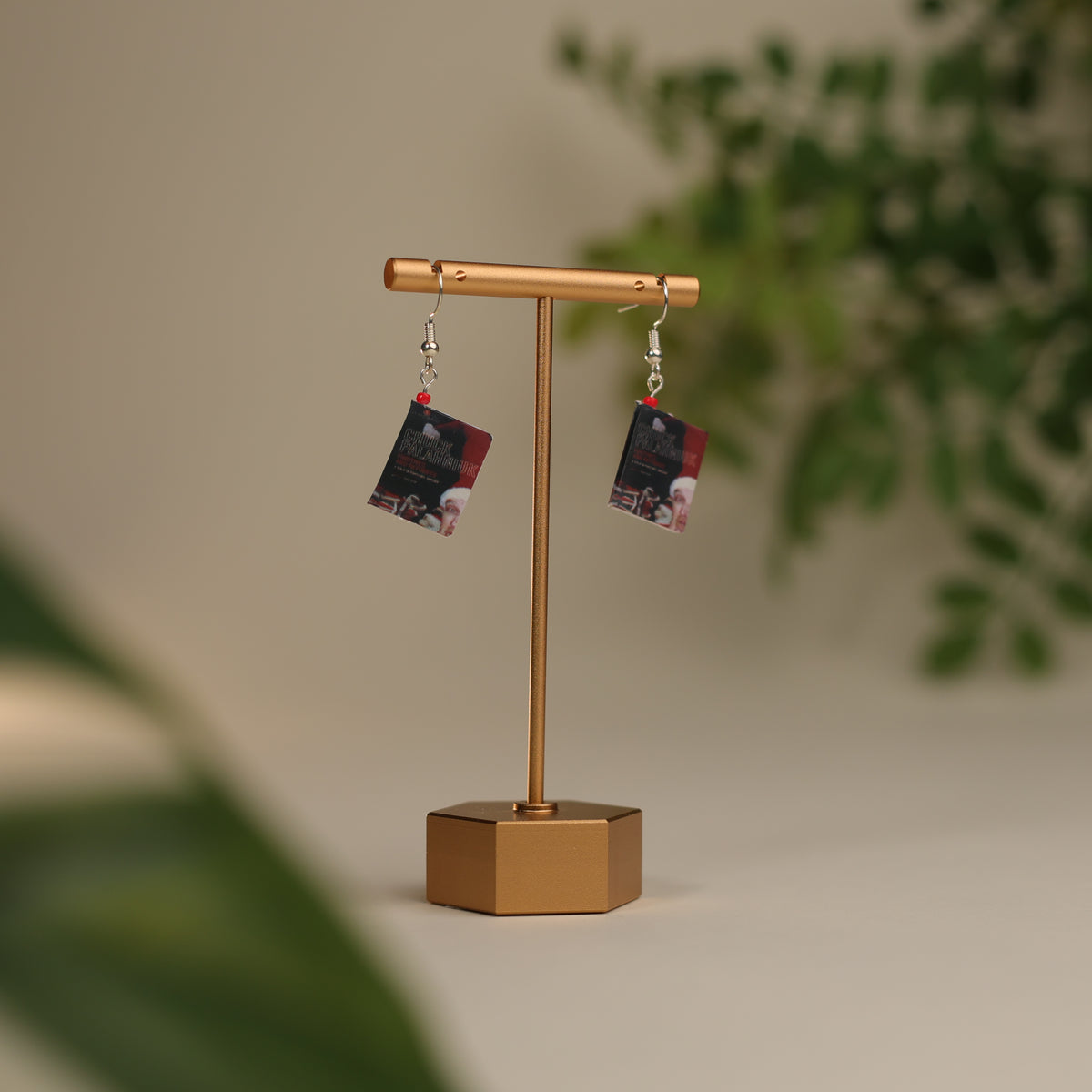 Titled Dangle Earrings - Chuck Palahniuk - Fugitives and Refugees
