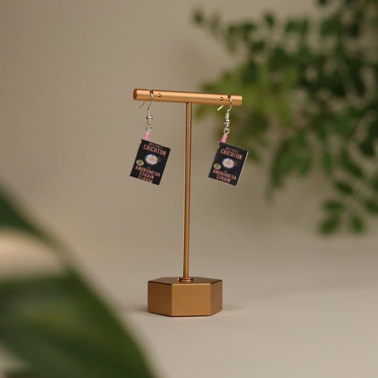 Titled Dangle Earrings - Micheal Crichton - The Andromeda Stain