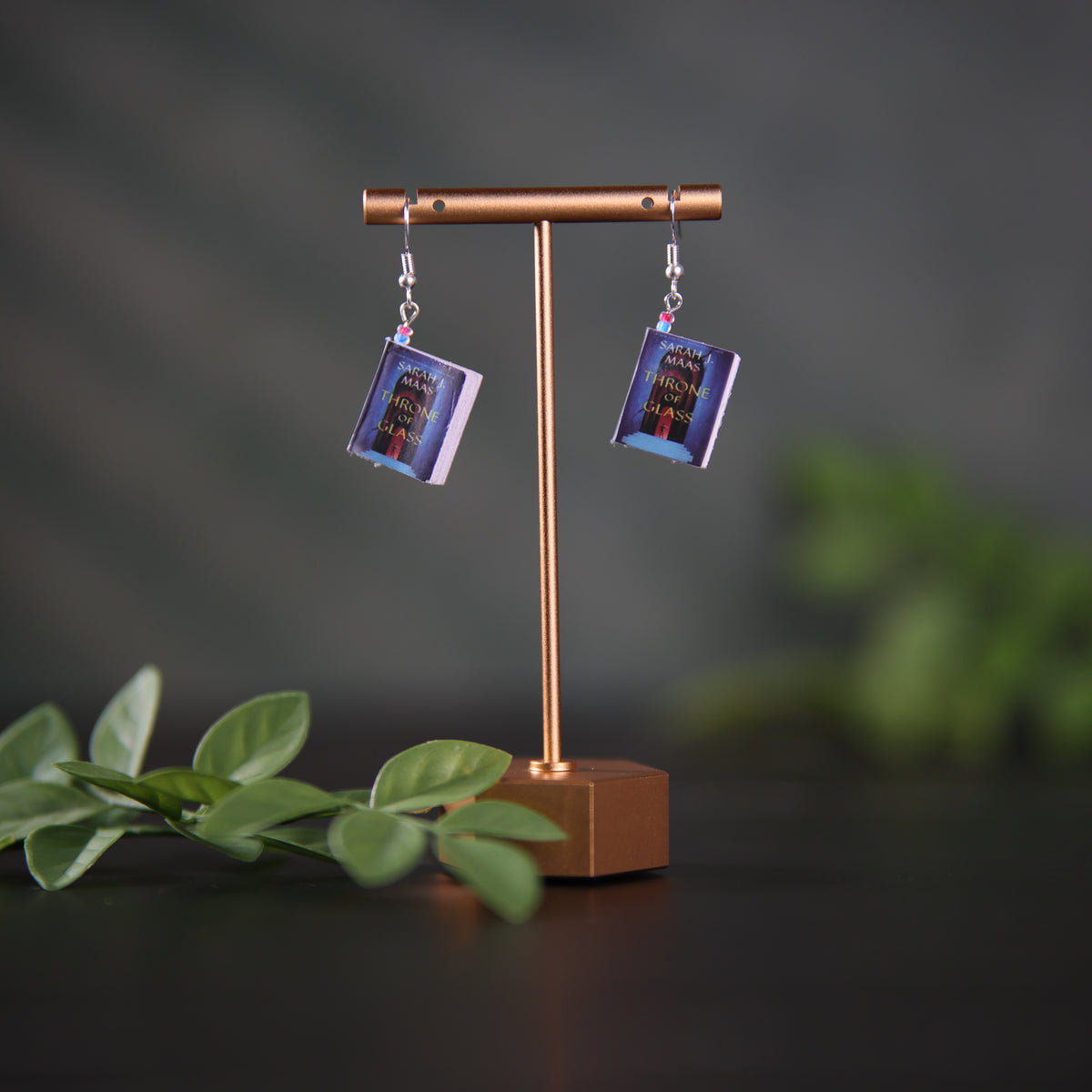 Titled Dangle Earrings - Sarah J. Maas - Thrown of Glass