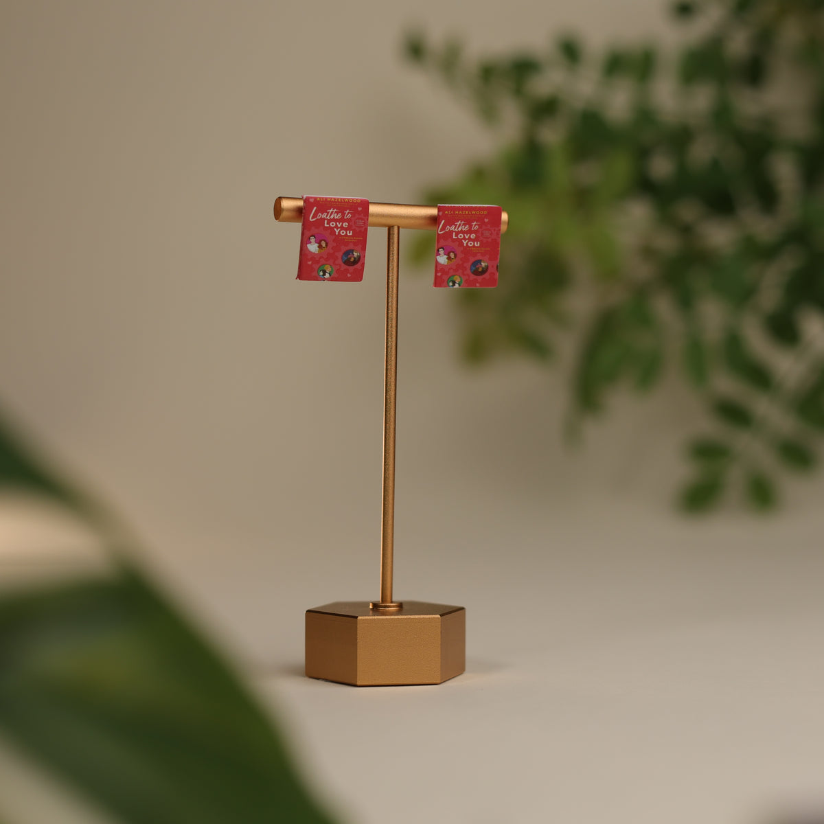 Titled Stud Earrings - Ali Hazelwood - Loathe to Love you