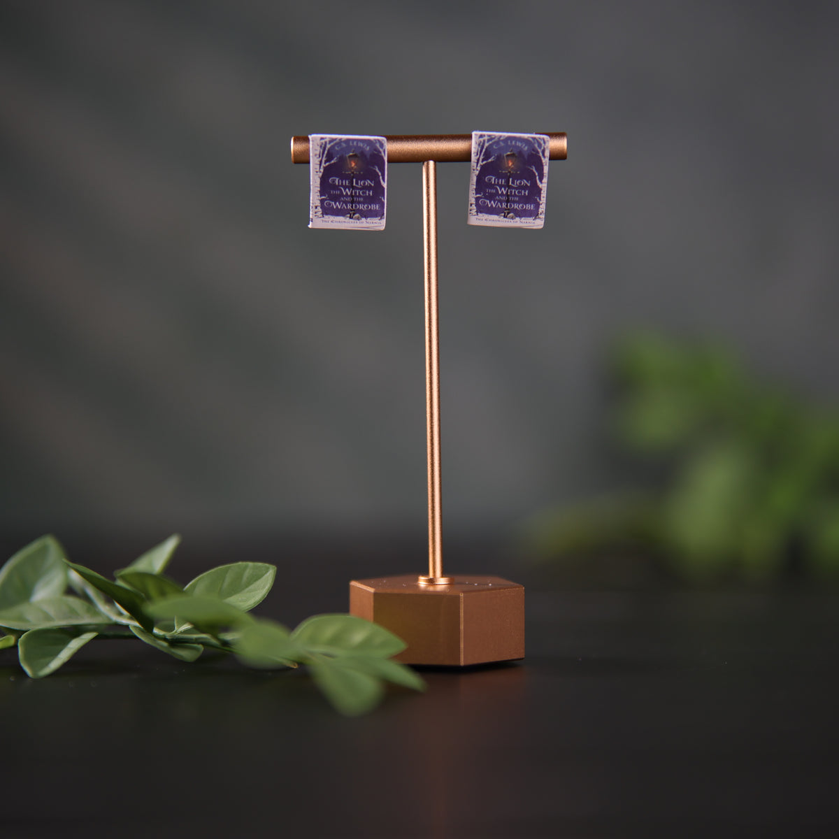 Titled Stud Earrings - C.S. Lewis - The Lion The Witch and The Wardrobe