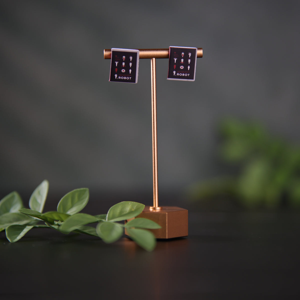 Titled Stud Earrings - Isaac Asimov - I Robot