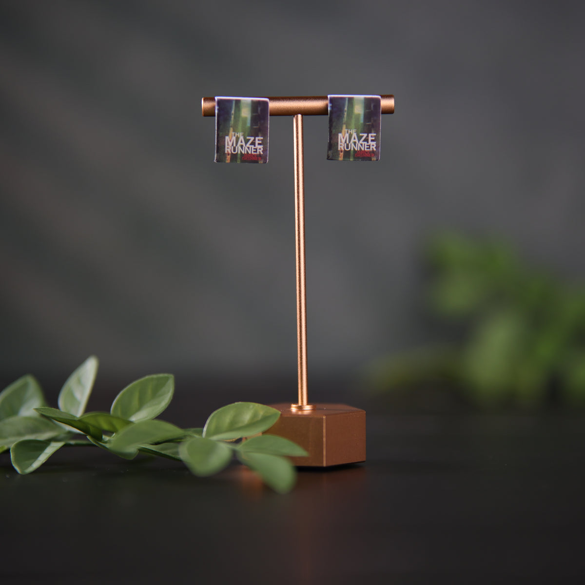 Titled Stud Earrings - James Dashner - The Maze Runner