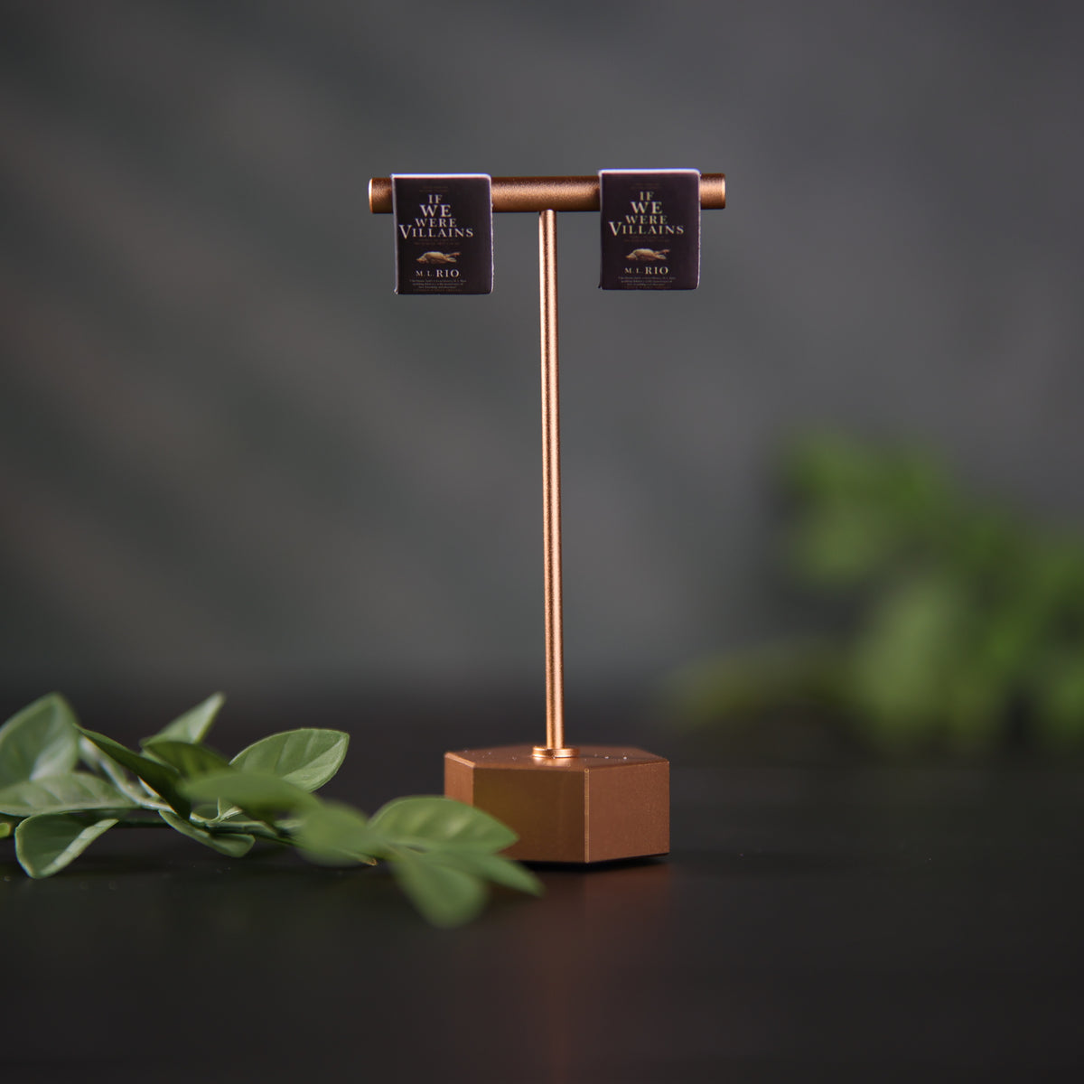 Titled Stud Earrings - M.L. Rio - If We Were Villians