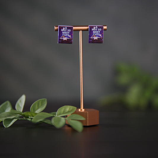 Titled Stud Earrings - Meghan Quinn - A Not So Meet Cute