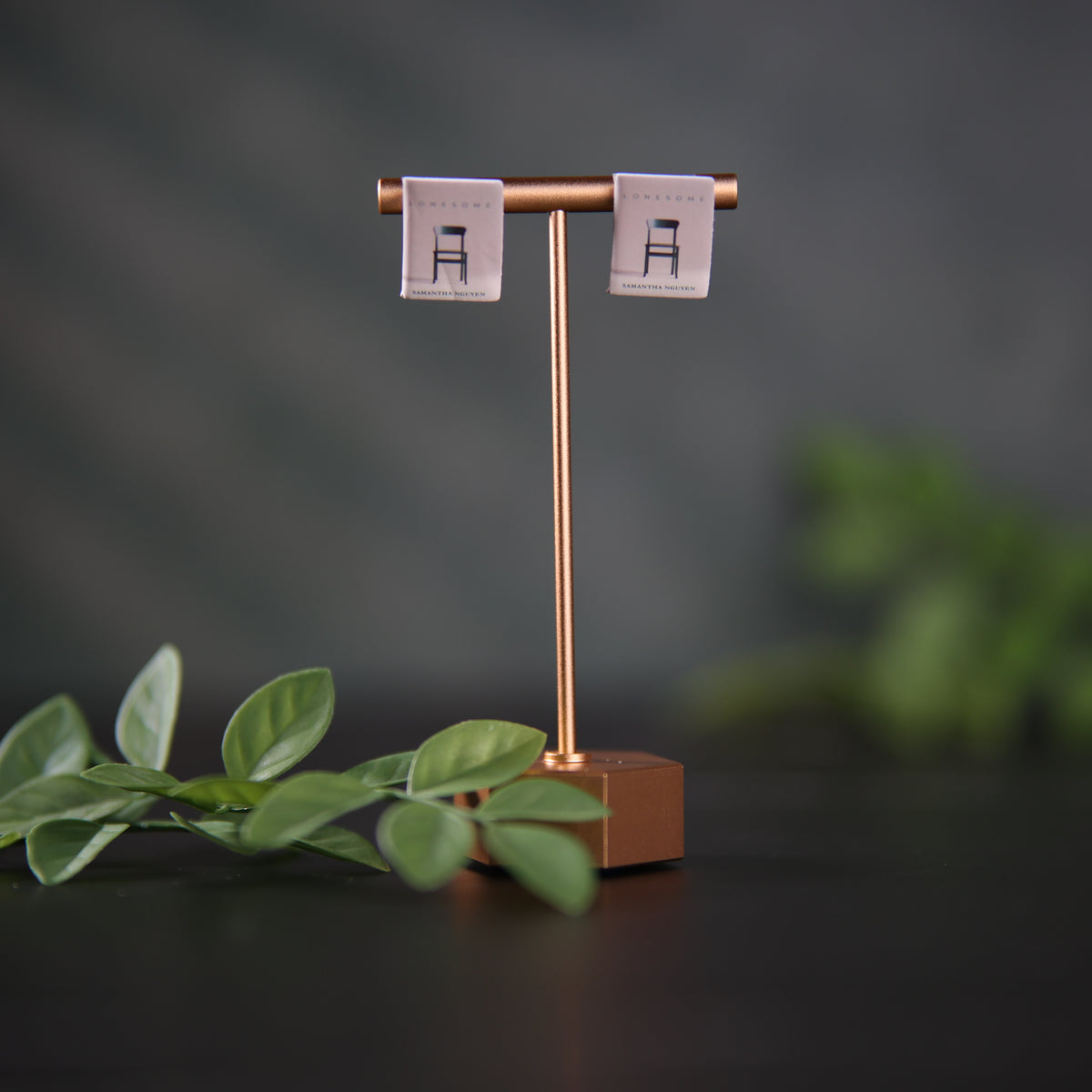 Titled Stud Earrings - Samantha NGuyen - Lonesome
